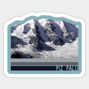 Piz Palü Mountain Illustration Sticker